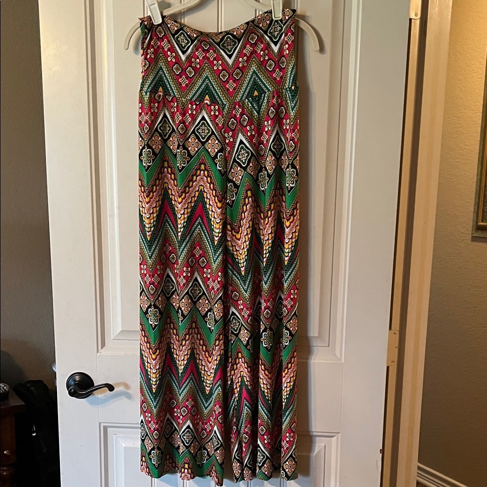Colorful Geometric Patterned Gaucho Pants